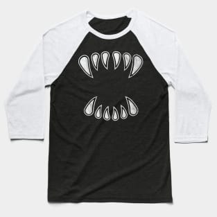 Halloween Monster Vampire Fangs Baseball T-Shirt